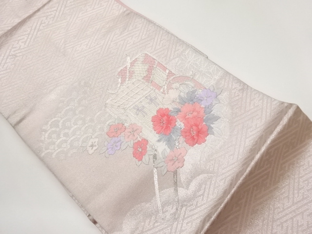 JAPANESE NAGOYA OBI / EMBROIDERY / CARRIAGE